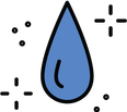 Water droplet icon to symbolize water softener